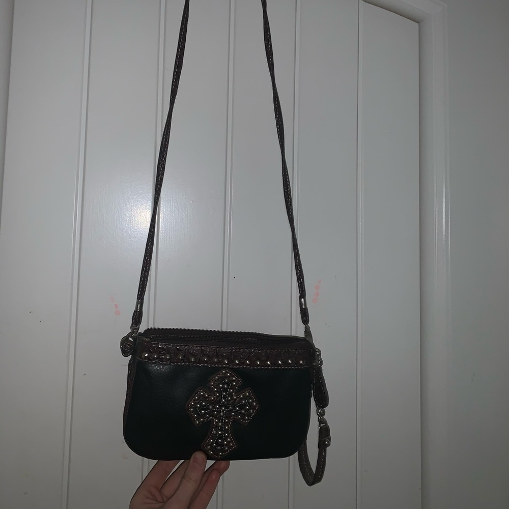 cute side western cross purse